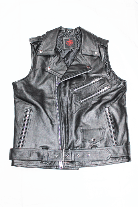 Leather Bikervest - Hellgate