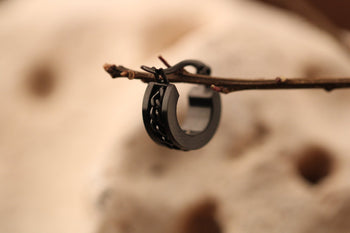 Small Black Barbed Wire Hoops - Hellgate