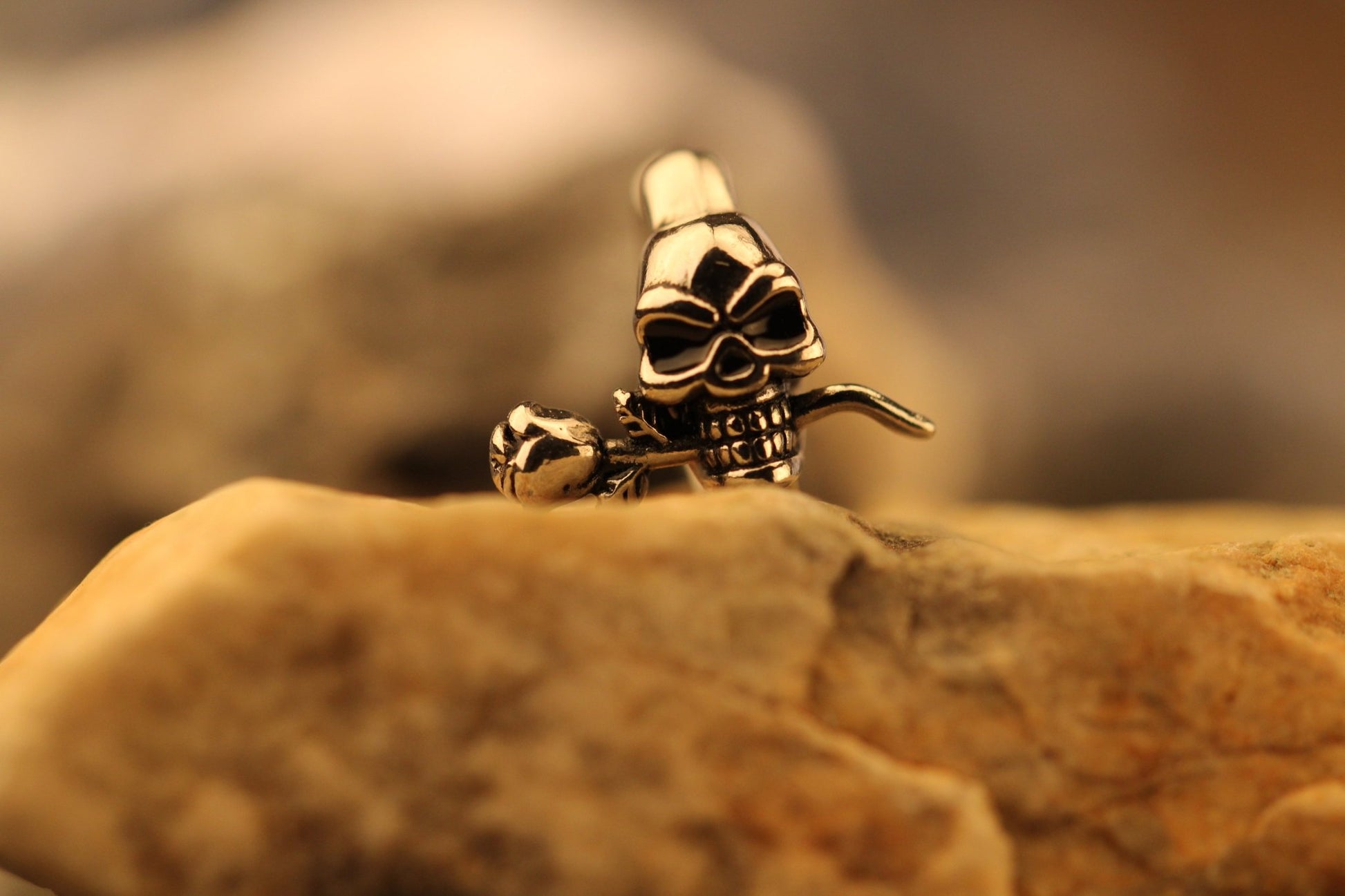 Skull With Rose Hoop - Hellgate