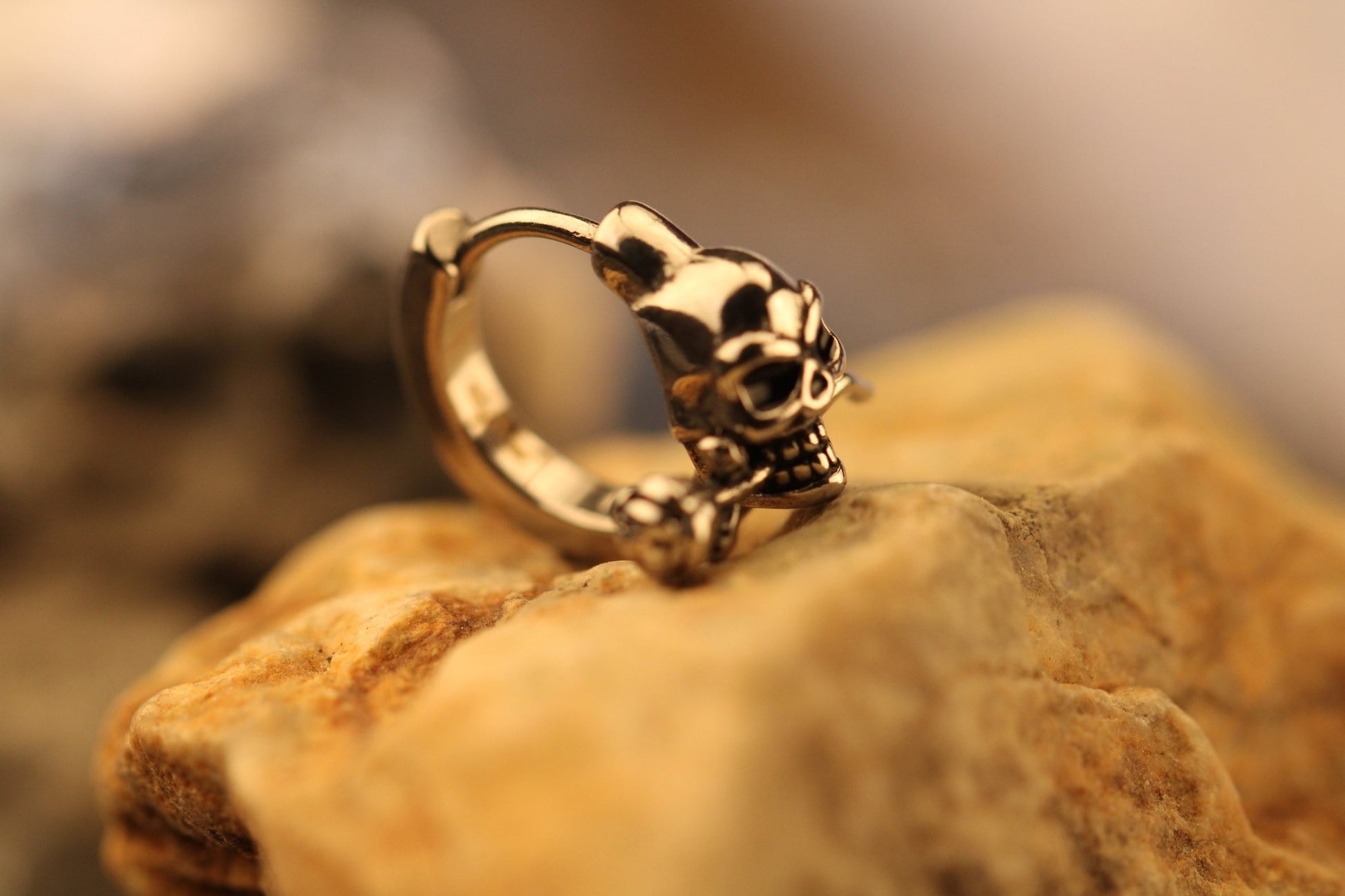 Skull With Rose Hoop - Hellgate