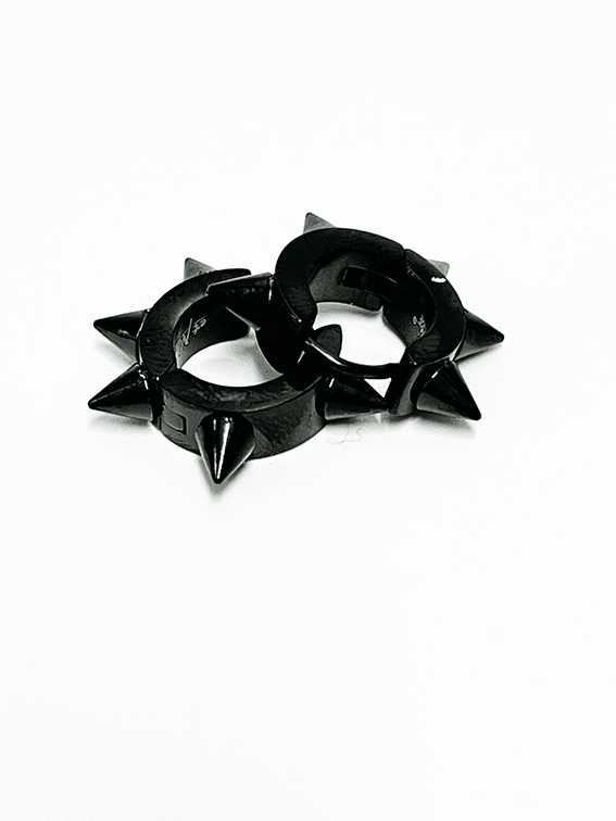 Black Spike Hoops - Hellgate